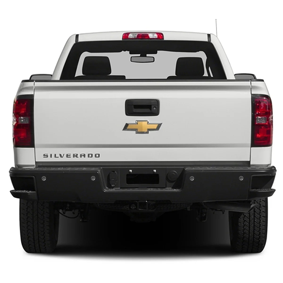 Rear Step Bumper w/Parking Sensor Holes 14-18 Chevy Silverado GMC Sierra