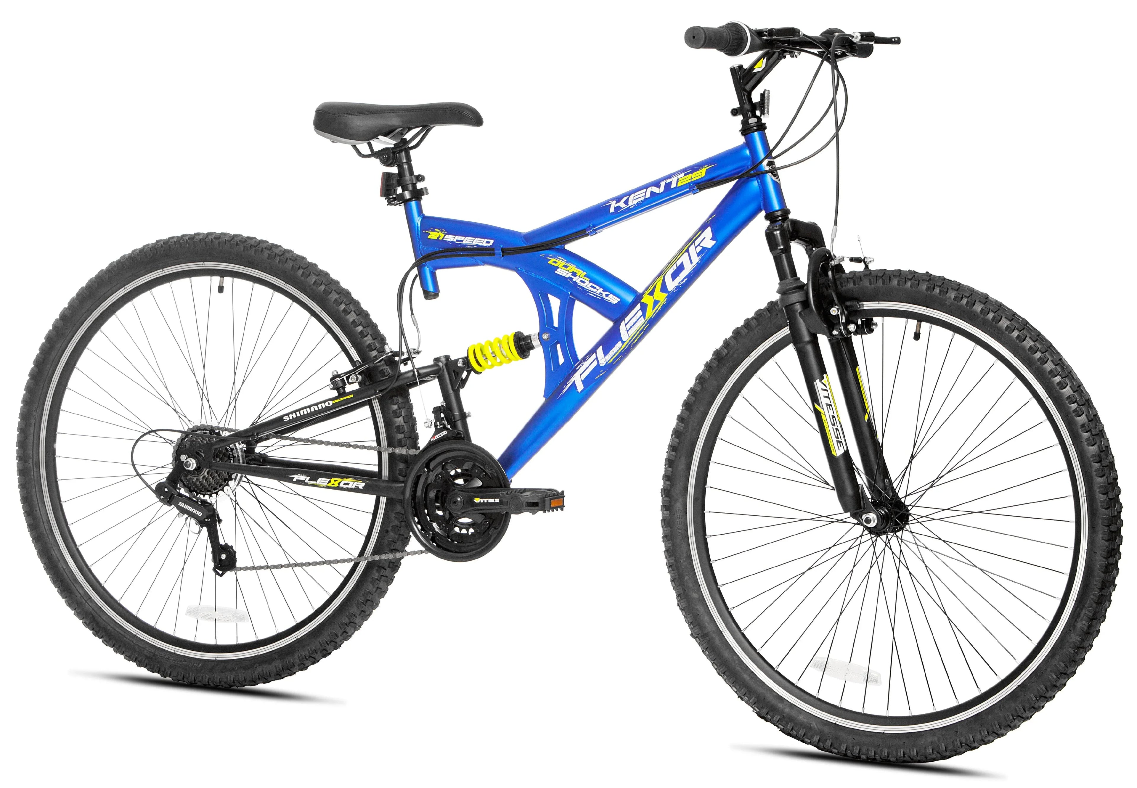 29" Kent Flexor Dual Suspension Mountain Bike, Adult Ages 14 , Blue