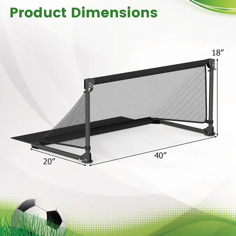 Portable Metal-Frame Toddler Soccer Net with Ground Stakes
