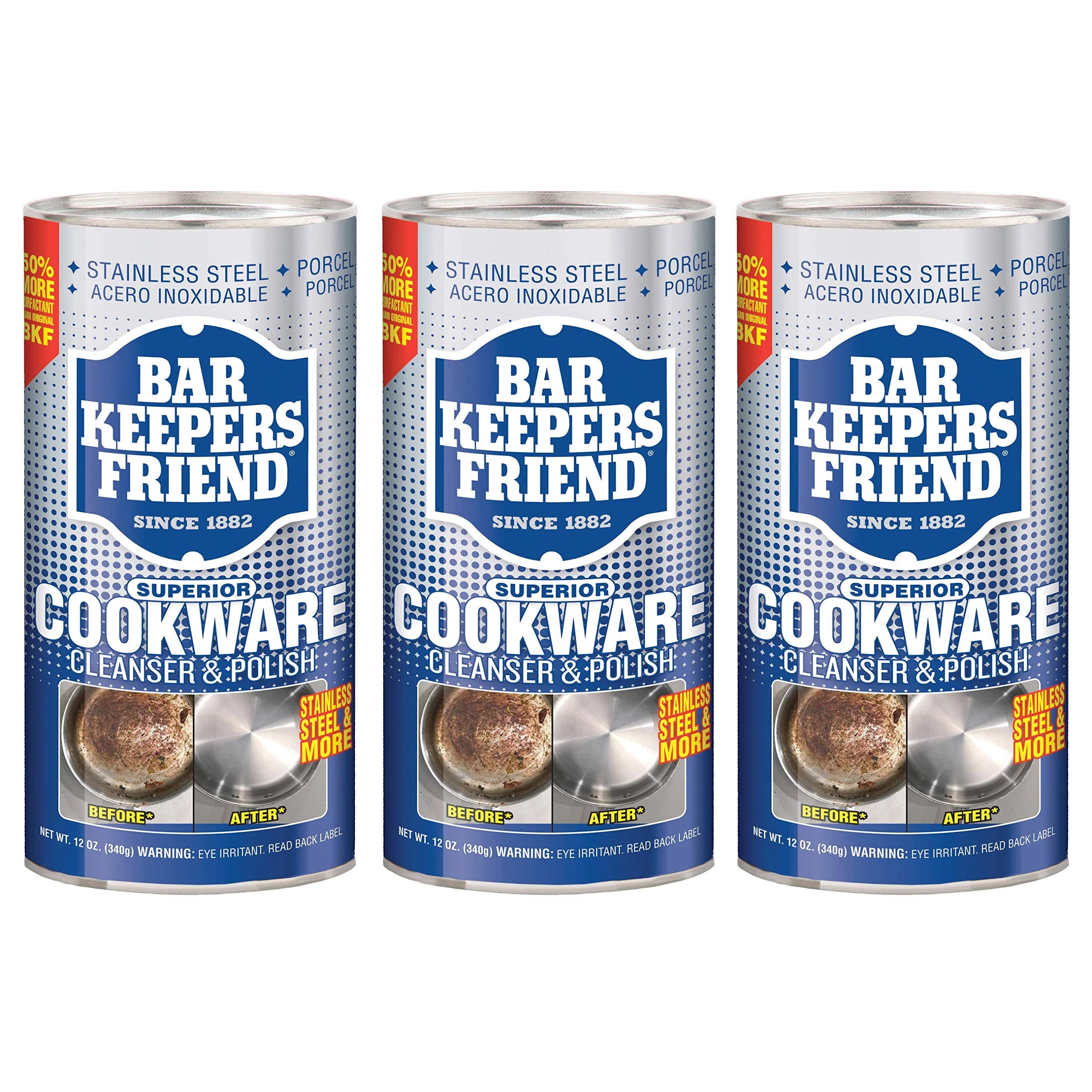 (3 Pack) Bar Keepers Friend Cookware and Sink Cleaner - 12 oz. Each