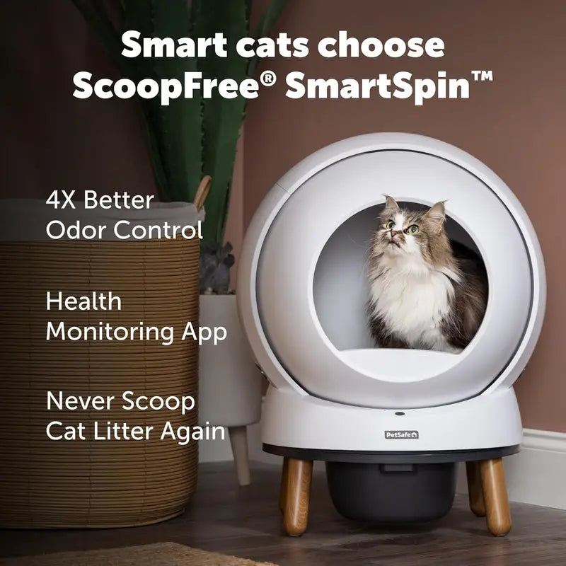 PetSafe Smart Self-Cleaning Cat Litter Box with Health Tracking and App Connectivity